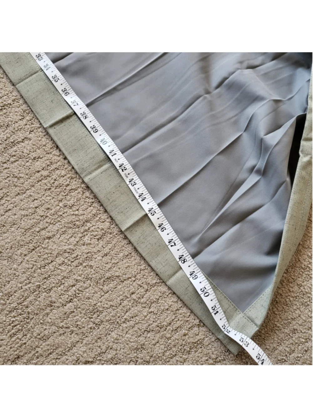 Sage Green Pinch Pleat Lined Curtains - 52x90 - Back Tab - 2 Panels - NIP
